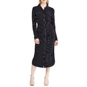 Lauren Ralph Lauren Striped Midi Shirt Dress Size S NWT